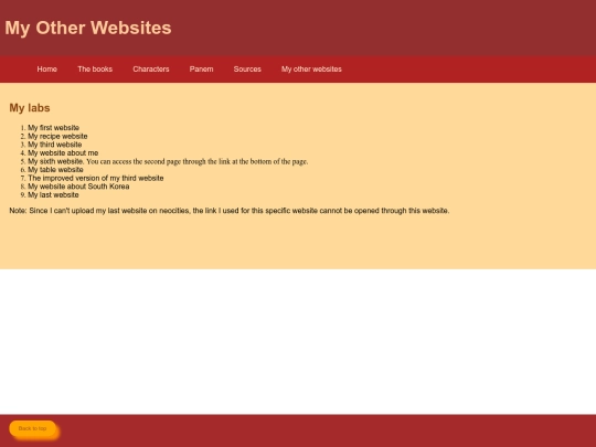 project/links screenshot