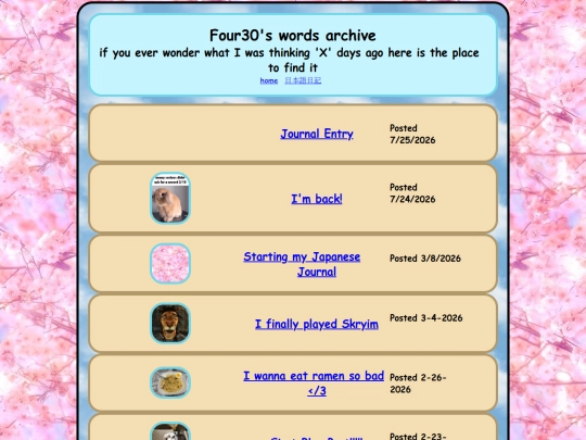 Blog-Archive screenshot