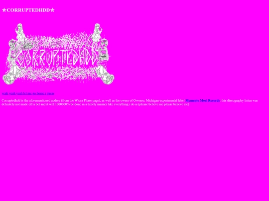 discographypages/corruptedhddiscog screenshot
