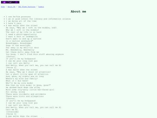 aboutme screenshot