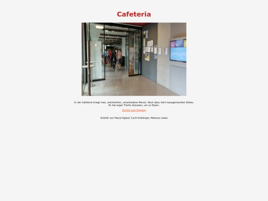 Cafeteria screenshot