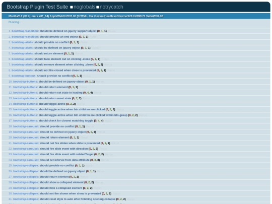 bootstrap/js/tests screenshot