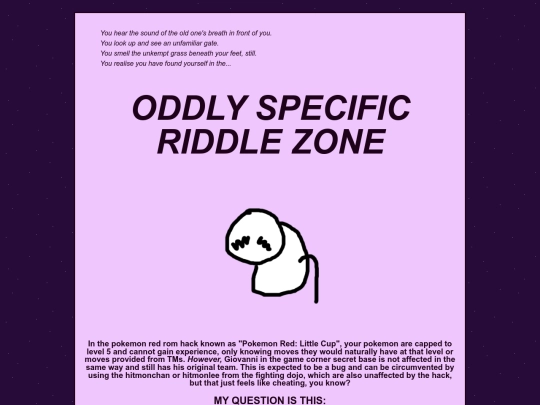 oddlyspecificriddle screenshot