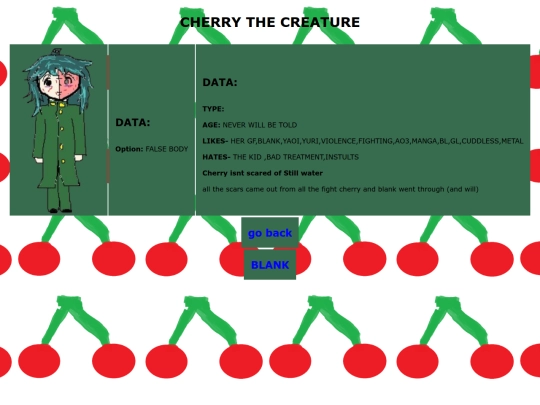 site for characters screenshot