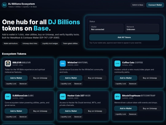 djbillionsbasecoins screenshot