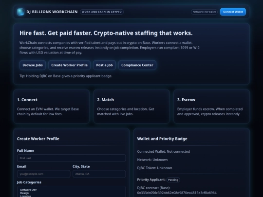 djbillionsworkchain screenshot