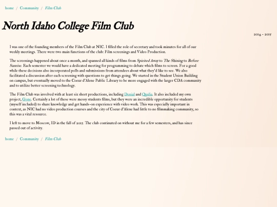 Community/filmclub screenshot