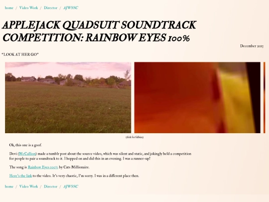 Video Work/Director/AJWSSC screenshot
