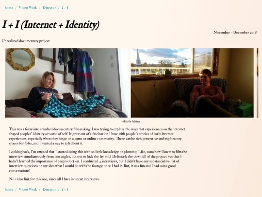 Video Work/Director/II screenshot