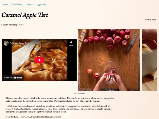 Video Work/Director/appletart screenshot