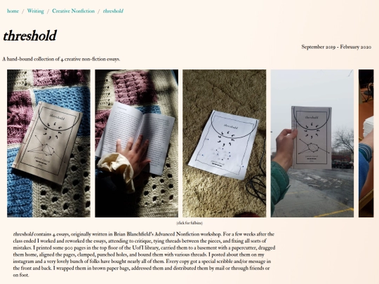 Writing/Creative Nonfiction/threshold screenshot