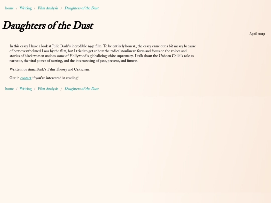 Writing/Film Analysis/daughtersofthedust screenshot