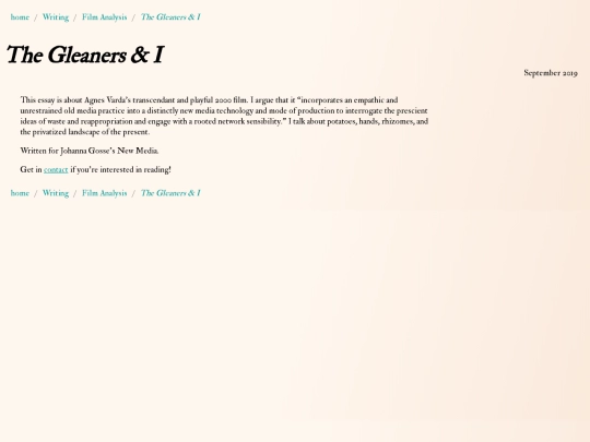 Writing/Film Analysis/gleaners screenshot
