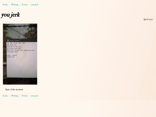 Writing/Poetry/youjerk screenshot