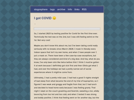 blog/posts/2025-02-01-I-got-COVID-😞 screenshot