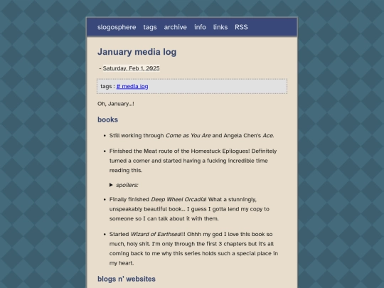 blog/posts/2025-02-01-January-media-log screenshot