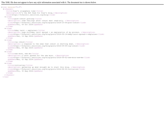 blog/rss screenshot