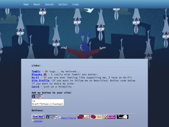 about/links screenshot