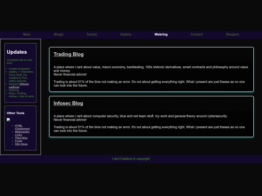 Webring screenshot
