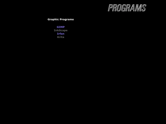 programs screenshot