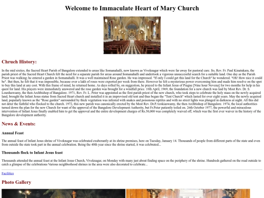 Church Website/web screenshot