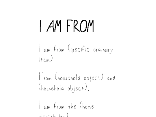 handwriting/i am from TEMPLATE screenshot