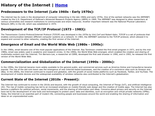 Internet screenshot