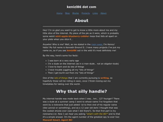 pages/about screenshot