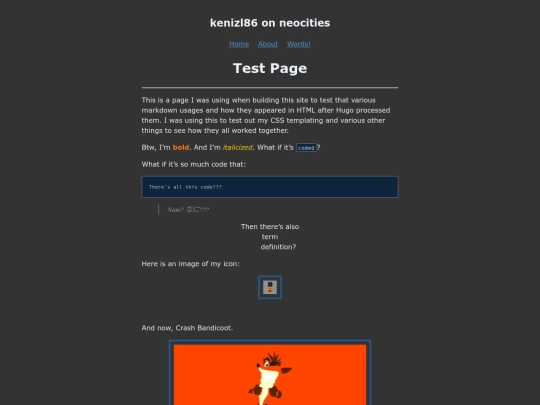 pages/hidden/test-page screenshot