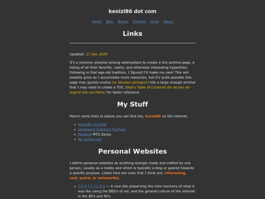 pages/links screenshot