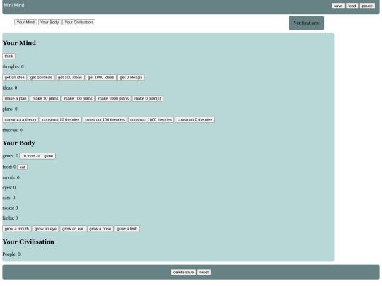 Mind/indexGame screenshot
