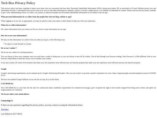 Privacy screenshot