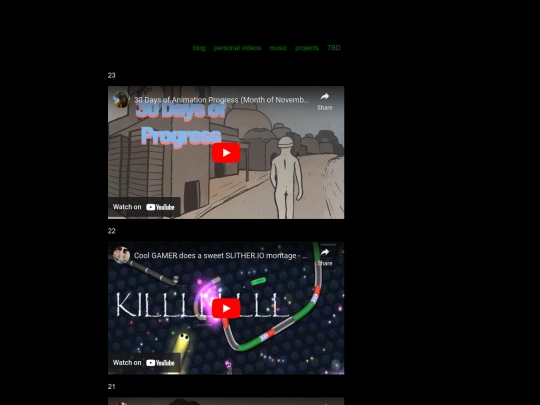 videos screenshot