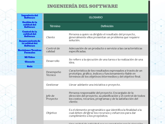 Pweb/7glosario screenshot