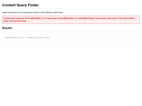 Content Matrix/Content Query screenshot