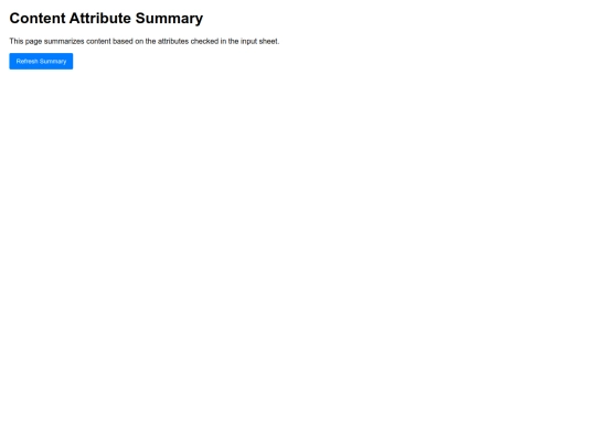 Content Matrix/Content Summary screenshot