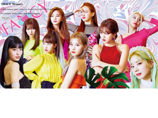 twice-memory-game screenshot