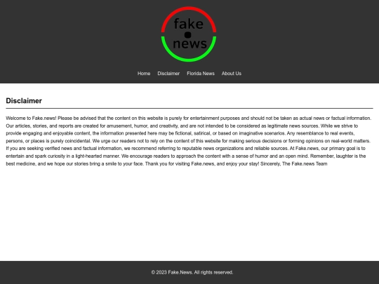 disclaimer screenshot