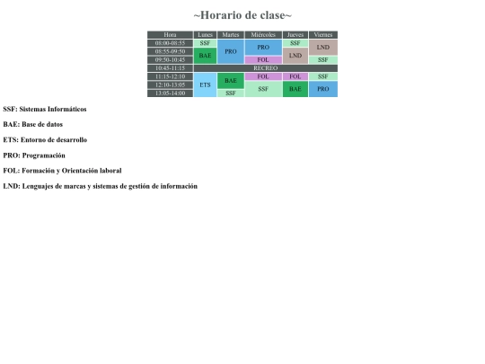 A07.HorarioClase screenshot
