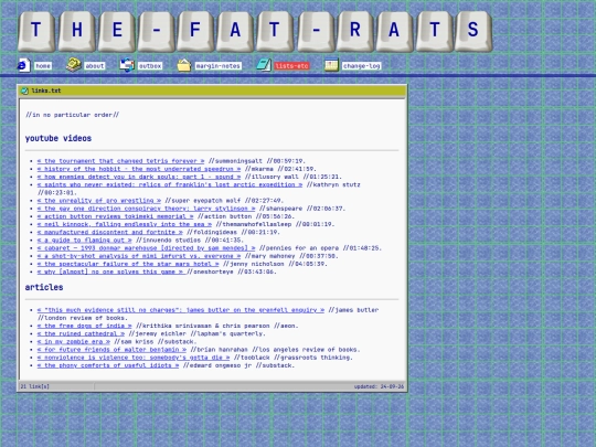 lists/links screenshot