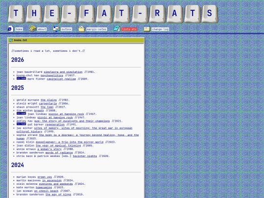 lists/reading-log screenshot