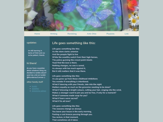 pages/poems/lifegoessomethinglikethis screenshot