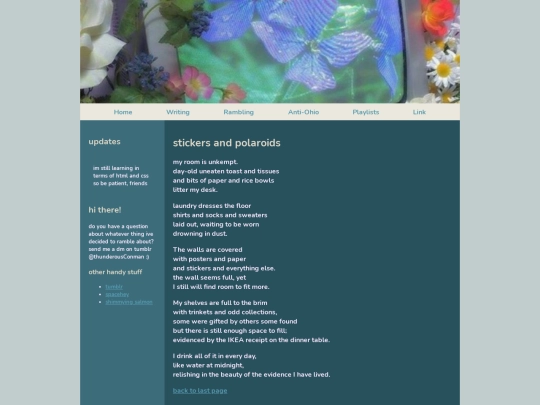 pages/poems/stickersandpolaroids screenshot