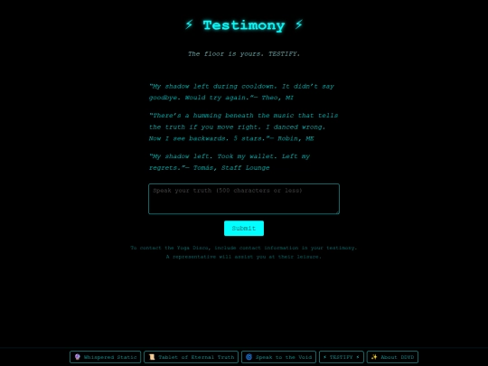 testify screenshot