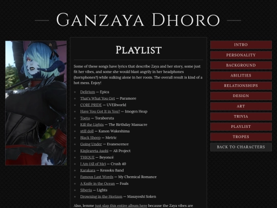ch/zaya/playlist screenshot