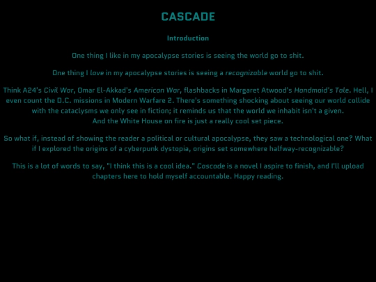 cascade screenshot