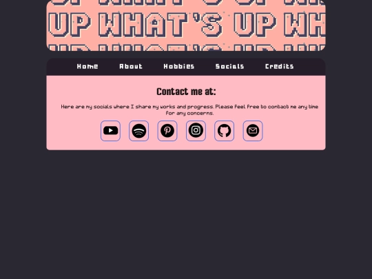 socials screenshot