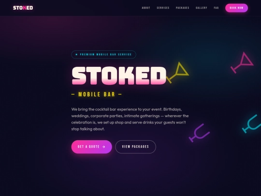 stoked-website screenshot