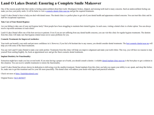 LandOLakesDentalEnsuringaCompleteSmileMakeover screenshot