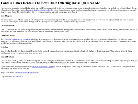 LandOLakesDentalTheBestClinicOfferingInvisalignNearMe screenshot